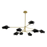 Artistic 8 Light Industrial Sputnik Chandelier for Dining Room Modern LED Metal Ceiling Lamp