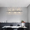 Artistic Crystal Branch LED Pendant Light Gold Metal Chandelier for Modern Home Interiors