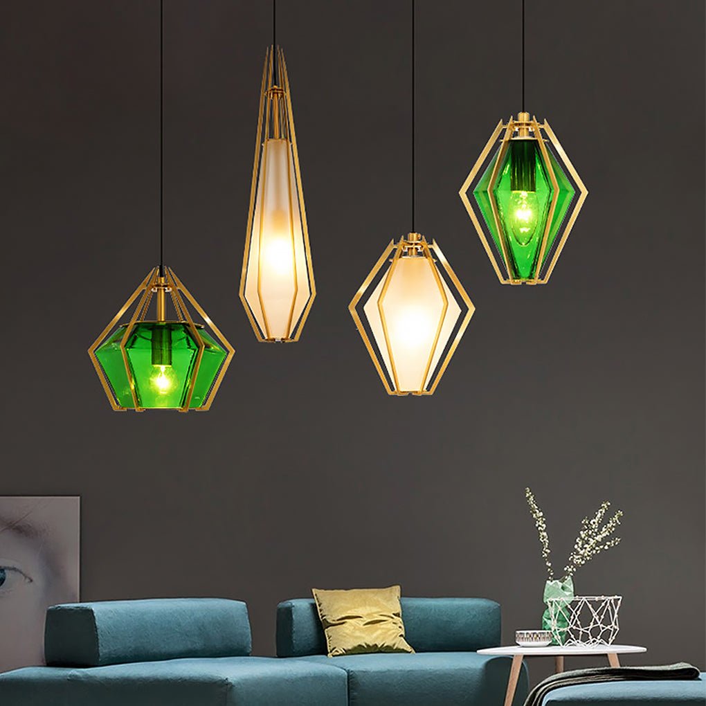Artistic Glass Pendant Light Nordic Style Chandelier for Bedroom and Living Area