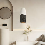 Artistic Handmade Sculpture HDPE Wabi Sabi Pendant Light Japanese Style Hanging Ceiling Lamp