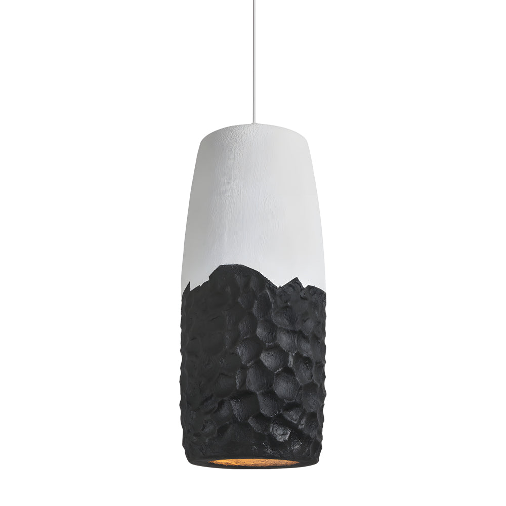 Artistic Handmade Sculpture HDPE Wabi Sabi Pendant Light Japanese Style Hanging Ceiling Lamp