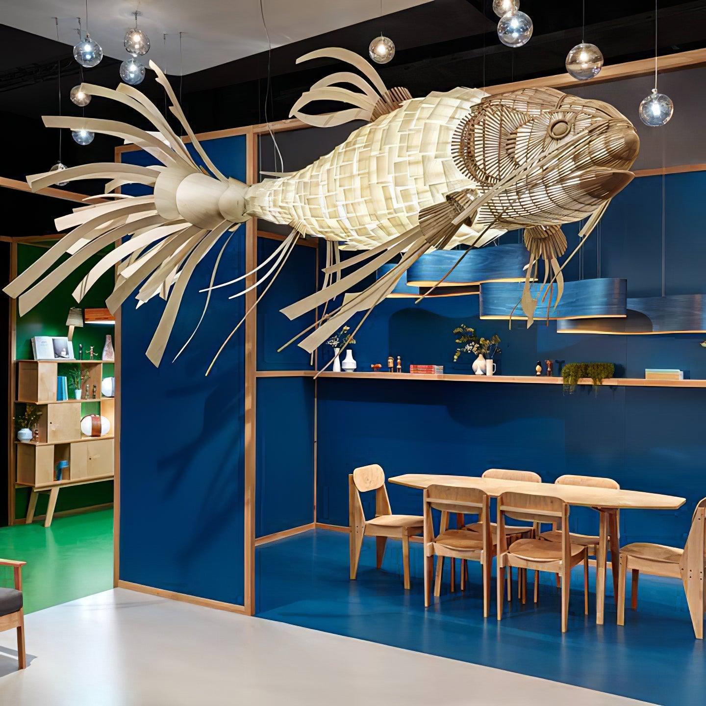 artistic-koi-fish-wood-slat-chandelier-large-scale-statement-lighting-for-home