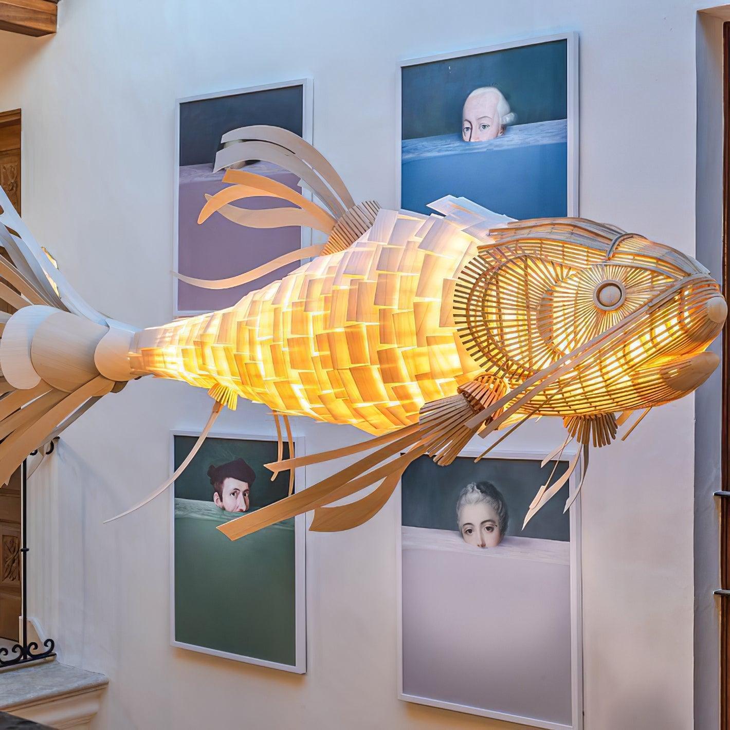 artistic-koi-fish-wood-slat-chandelier-large-scale-statement-lighting-for-home