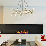 Artistic Metal Branch Chandelier Modern Industrial Sputnik Pendant Light Fixture