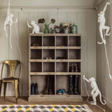 Artistic Monkey Hanging Pendant Lamp Resin Animal Figure Rope Ceiling Light