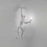 Artistic Monkey Resin Wall Sconce Whimsical Animal Design Interior Light