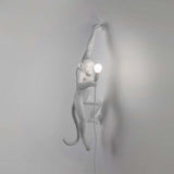 Artistic Monkey Resin Wall Sconce Whimsical Animal Design Interior Light
