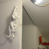 Artistic Monkey Resin Wall Sconce Whimsical Animal Design Interior Light