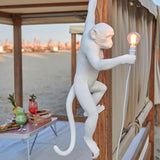 Artistic Monkey Resin Wall Sconce Whimsical Animal Design Interior Light