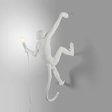 Artistic Monkey Resin Wall Sconce Whimsical Animal Design Interior Light