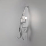 Artistic Monkey Resin Wall Sconce Whimsical Animal Design Interior Light