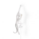 Artistic Monkey Resin Wall Sconce Whimsical Animal Design Interior Light