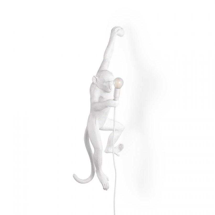 Artistic Monkey Resin Wall Sconce Whimsical Animal Design Interior Light