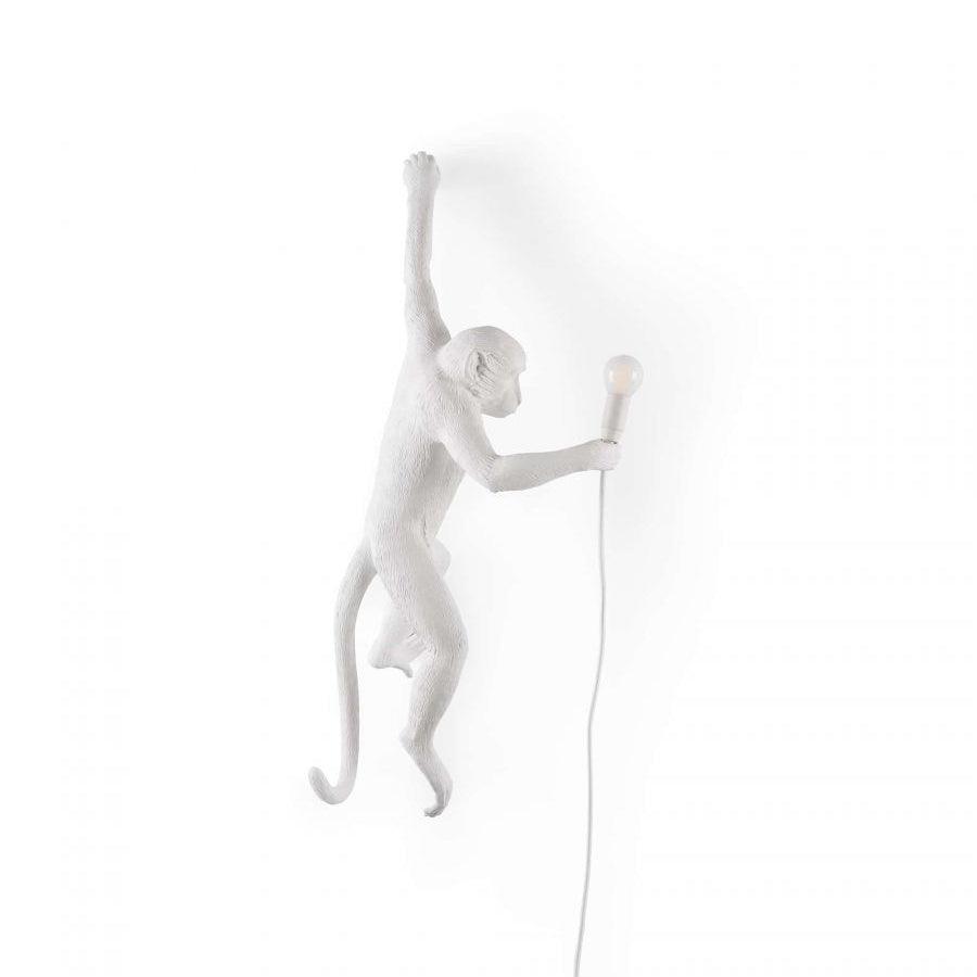 Artistic Monkey Resin Wall Sconce Whimsical Animal Design Interior Light