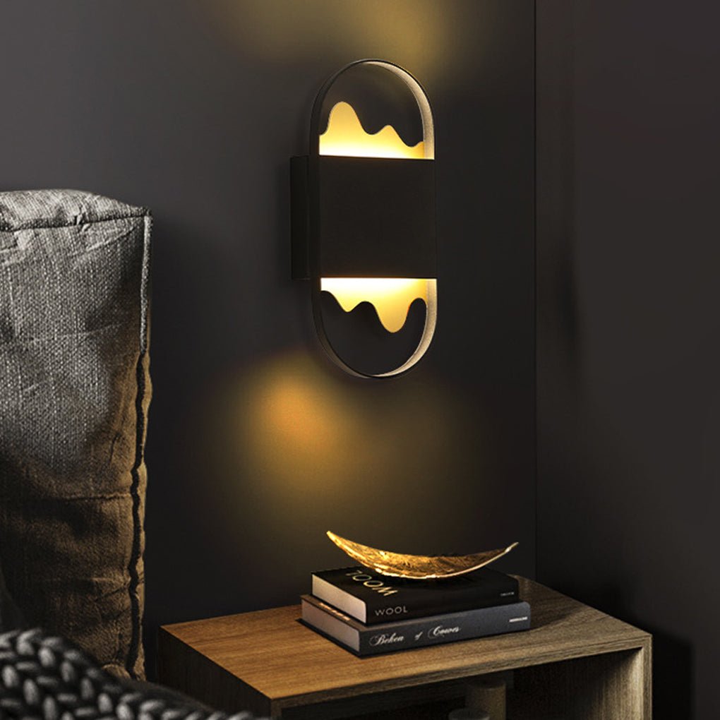 Artistic Mountain Style LED Wall Sconce for Minimalist Hallway and Bedroom Decor