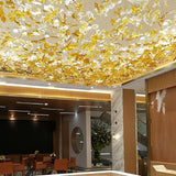 Artistic Multicolor Crystal Maple Leaf Chandelier Luxury Glass Leaf LED Pendant Light
