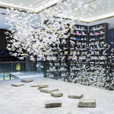 Artistic Multicolor Crystal Maple Leaf Chandelier Luxury Glass Leaf LED Pendant Light