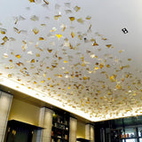 Artistic Multicolor Crystal Maple Leaf Chandelier Luxury Glass Leaf LED Pendant Light