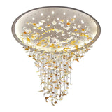 Artistic Multicolor Crystal Maple Leaf Chandelier Luxury Glass Leaf LED Pendant Light