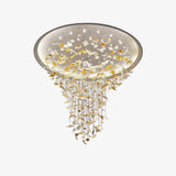 Artistic Multicolor Crystal Maple Leaf Chandelier Luxury Glass Leaf LED Pendant Light