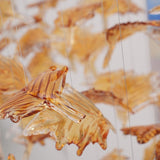 Artistic Multicolor Crystal Maple Leaf Chandelier Luxury Glass Leaf LED Pendant Light