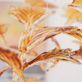 Artistic Multicolor Crystal Maple Leaf Chandelier Luxury Glass Leaf LED Pendant Light