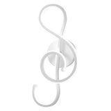 Artistic Musical Note Shape LED Wall Lamp with Electroplated Aluminum Finish