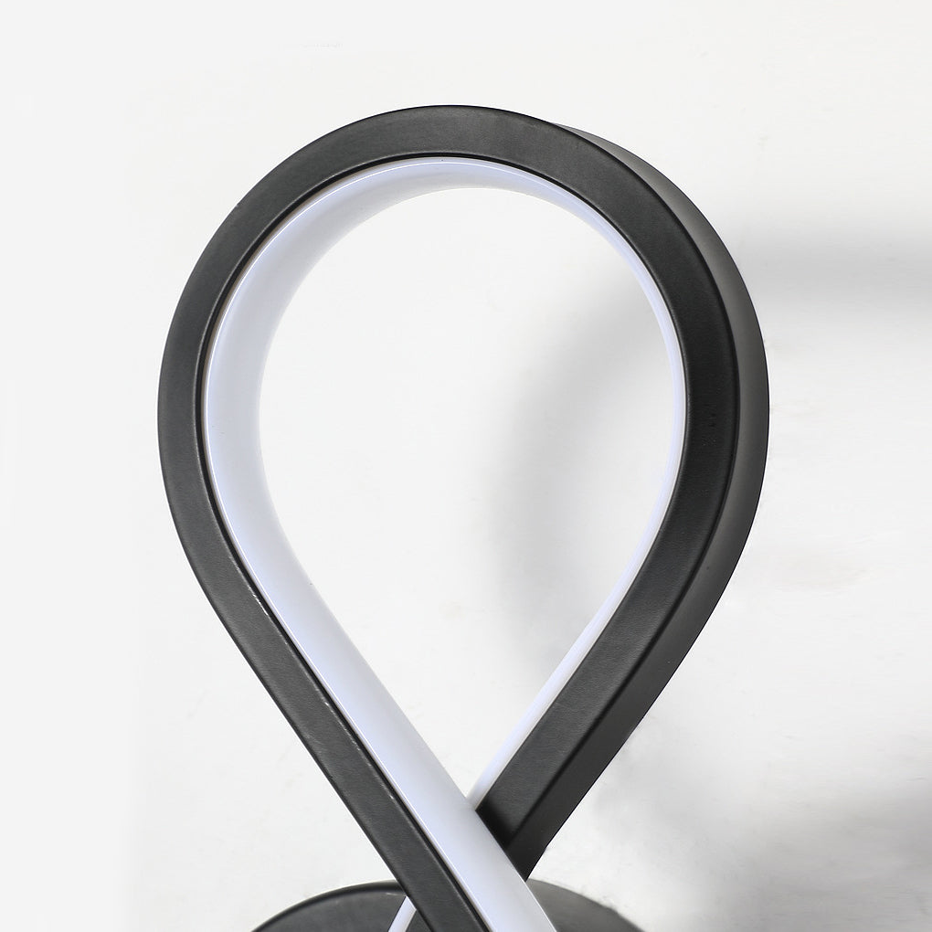 Artistic Musical Note Shape LED Wall Lamp with Electroplated Aluminum Finish