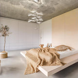 Artistic PMMA Leaf Suspension Light Modern LED Candelabrum Pendant Fixture