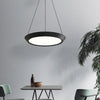 Artistic Round LED Pendant Lighting Modern Metal and Acrylic Kitchen Island Ceiling Fixture