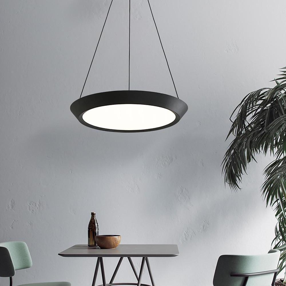 Artistic Round LED Pendant Lighting Modern Metal and Acrylic Kitchen Island Ceiling Fixture