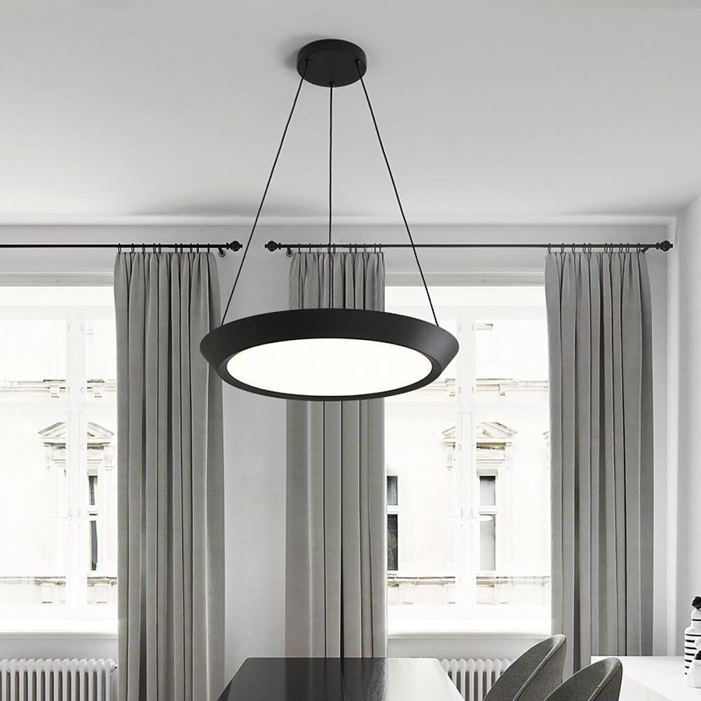 Artistic Round LED Pendant Lighting Modern Metal and Acrylic Kitchen Island Ceiling Fixture