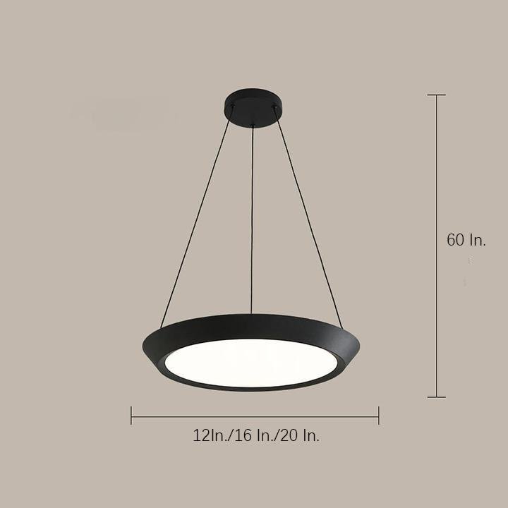 Artistic Round LED Pendant Lighting Modern Metal and Acrylic Kitchen Island Ceiling Fixture