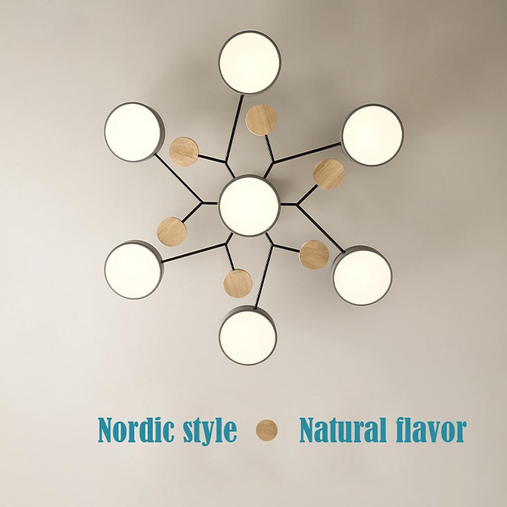Artistic Sputnik Metal LED Chandelier Nordic Style Ceiling Light for Kids Bedroom