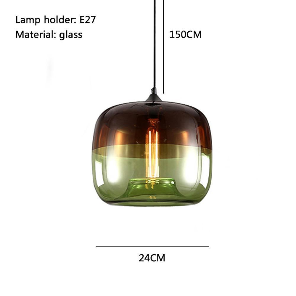 Artistic Stained Glass Globe Pendant Light Modern Multi Colored Hanging Fixture for Dining Room
