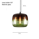 Artistic Stained Glass Globe Pendant Light Modern Multi Colored Hanging Fixture for Dining Room