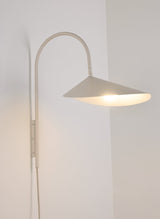 Arum Swivel Bracket Wall Lamp with Adjustable Curved Shade for Modern Interiors