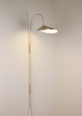 Arum Swivel Bracket Wall Lamp with Adjustable Curved Shade for Modern Interiors
