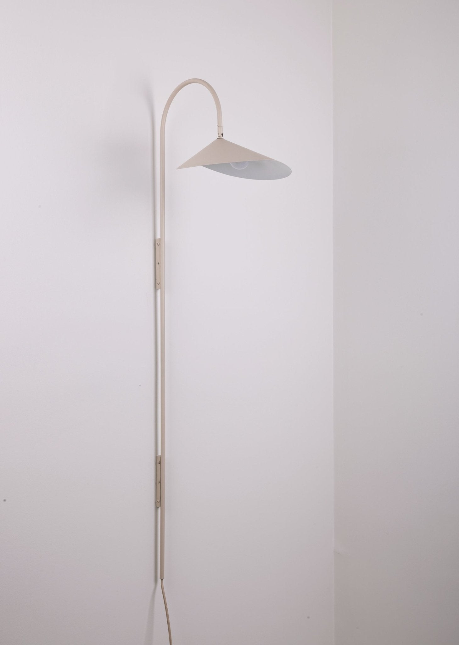 Arum Swivel Bracket Wall Lamp with Adjustable Curved Shade for Modern Interiors