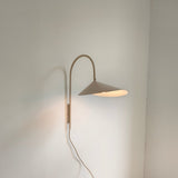 Arum Swivel Bracket Wall Lamp with Adjustable Curved Shade for Modern Interiors