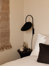 Arum Swivel Bracket Wall Lamp with Adjustable Curved Shade for Modern Interiors