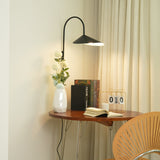 Arum Swivel Bracket Wall Lamp with Adjustable Curved Shade for Modern Interiors