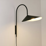 Arum Swivel Bracket Wall Lamp with Adjustable Curved Shade for Modern Interiors