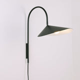 Arum Swivel Bracket Wall Lamp with Adjustable Curved Shade for Modern Interiors