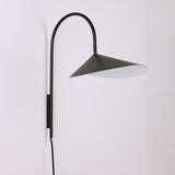 Arum Swivel Bracket Wall Lamp with Adjustable Curved Shade for Modern Interiors