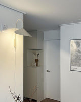 Arum Swivel Bracket Wall Lamp with Adjustable Curved Shade for Modern Interiors