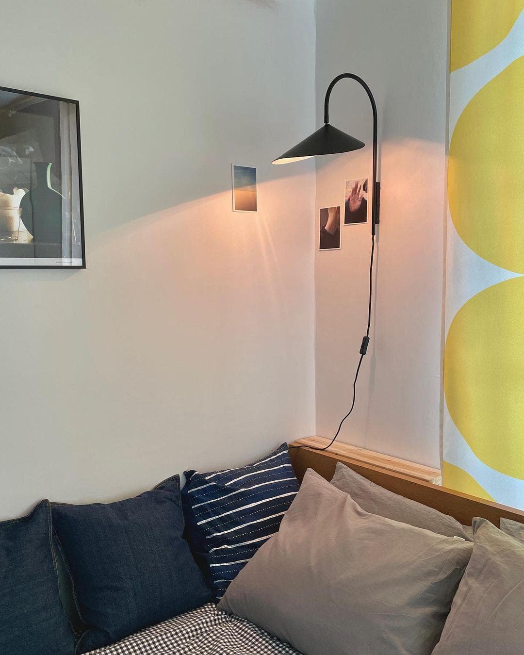 Arum Swivel Bracket Wall Lamp with Adjustable Curved Shade for Modern Interiors