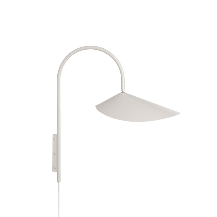 Arum Swivel Bracket Wall Lamp with Adjustable Curved Shade for Modern Interiors