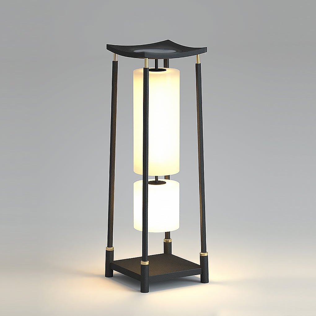 Asian Inspired Outdoor Garden Post Light Waterproof LED Landscape Pathway Lamp for Villa Courtyard