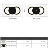 Modern Dual Ring LED Ceiling Light Minimalist Geometric Flush Mount Fixture for Home Lighting